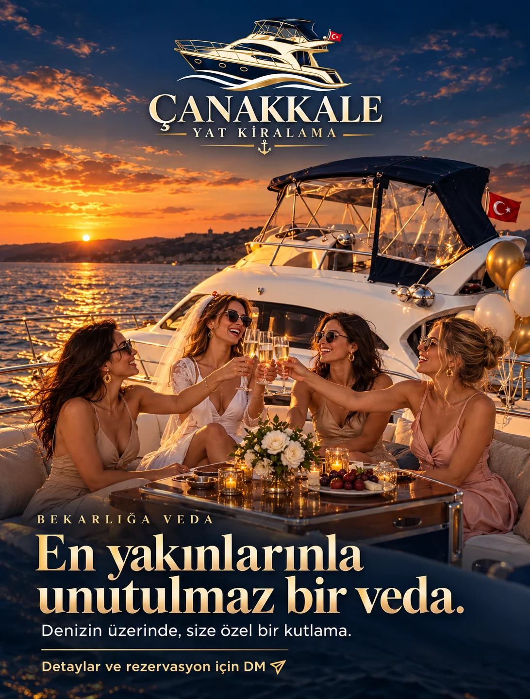 Yatta arkadaşlarla bekârlığa veda kutlaması